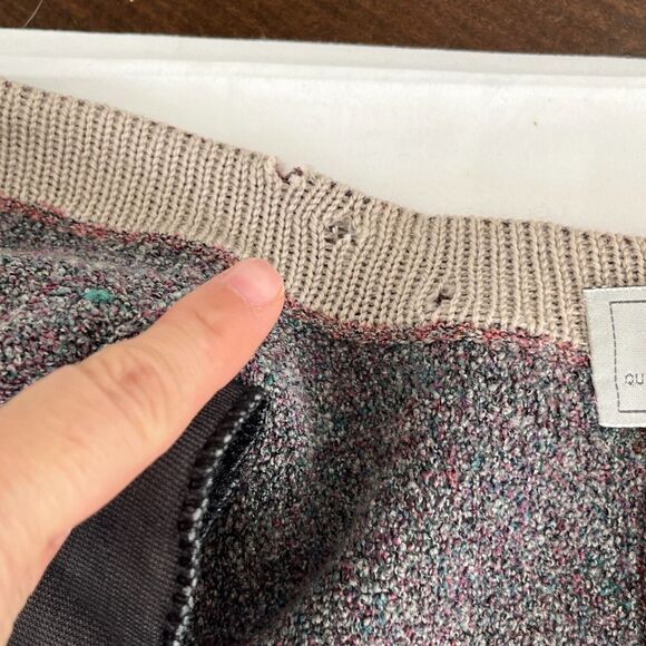 Iva Knight Made Scotland Handframed Knitwear Cardigan Sweater Marled Sz M - Picture 9 of 10